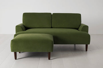 Vine Image 1 - Model 05 2 Seater Chaise in Vine Velvet - Front View