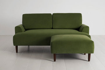 Vine Image 1 - Model 05 2 Seater Chaise in Vine Velvet - Front View