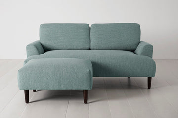 Turquoise Image 1 - Model 05 2 Seater Chaise in Turquoise Linen- Front View