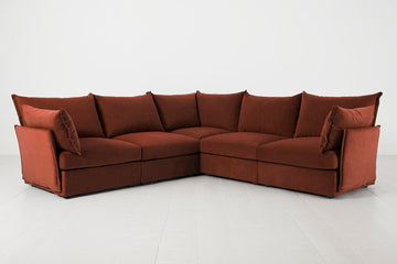 Brick Image 1 - Model 06 Corner Sofa in Brick Front View