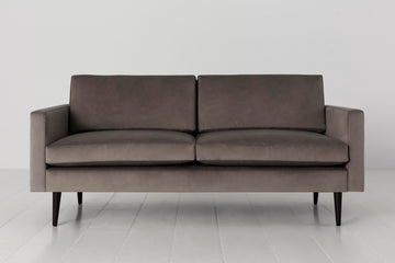 Elephant image 1 - Model 01 2 seater in Elephant Velvet Front View